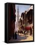 A Street in Cairo-Jean Leon Gerome-Framed Stretched Canvas