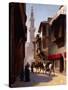 A Street in Cairo-Jean Leon Gerome-Stretched Canvas