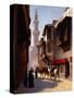 A Street in Cairo-Jean Leon Gerome-Stretched Canvas