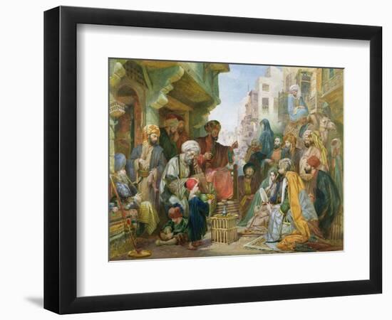 A Street in Cairo-John Frederick Lewis-Framed Giclee Print