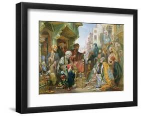 A Street in Cairo-John Frederick Lewis-Framed Giclee Print