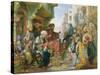A Street in Cairo-John Frederick Lewis-Stretched Canvas