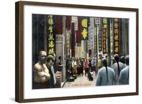 A Street in Canton, China, C1900s-null-Framed Giclee Print