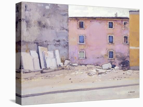 A Street in Carrara-Henry Bishop-Stretched Canvas