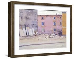 A Street in Carrara-Henry Bishop-Framed Giclee Print