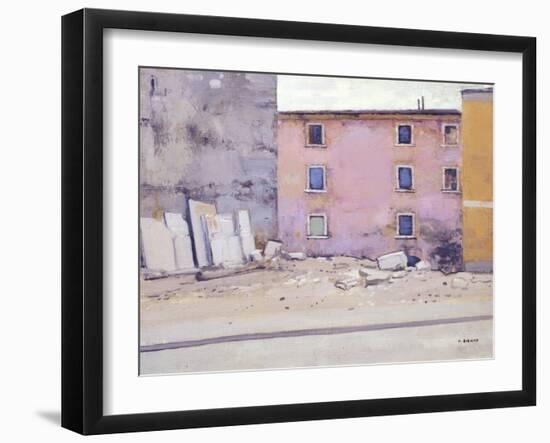 A Street in Carrara-Henry Bishop-Framed Giclee Print