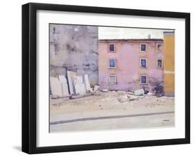 A Street in Carrara-Henry Bishop-Framed Giclee Print