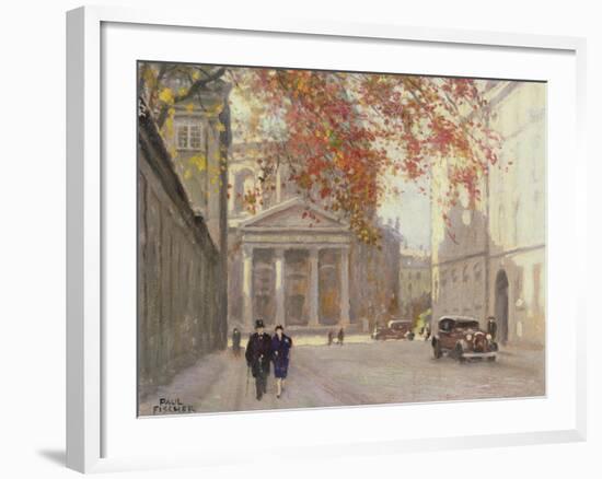 A Street in Copenhagen-Paul Fischer-Framed Giclee Print