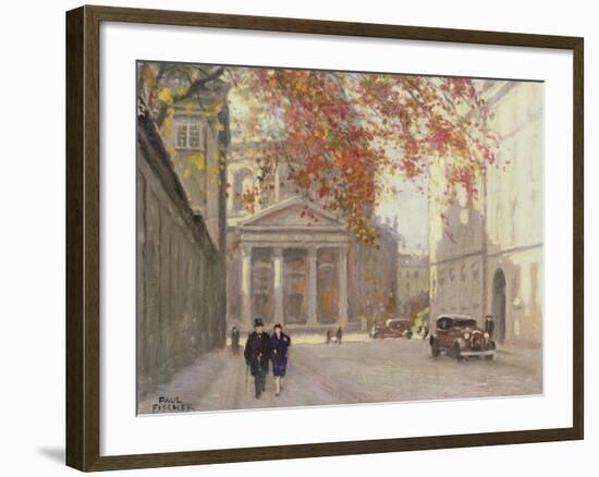 A Street in Copenhagen-Paul Fischer-Framed Giclee Print