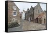 A Street in Crail with Lobster Pots, Fife Coast, Scotland, United Kingdom-Nick Servian-Framed Stretched Canvas