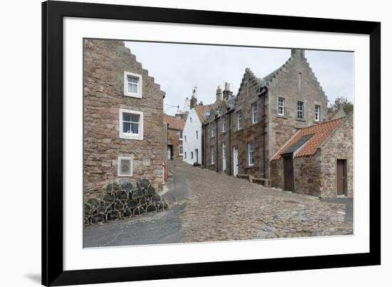 A Street in Crail with Lobster Pots, Fife Coast, Scotland, United Kingdom-Nick Servian-Framed Photographic Print