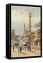 'A Street in Delhi - Looking Towards the Jumma Musjid', c1880 (1905)-Alexander Henry Hallam Murray-Framed Stretched Canvas