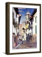 A Street in Fuenterrabia, C.1908-William York MacGregor-Framed Giclee Print