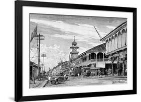 A Street in Guayaquil, Ecuador, 1895-null-Framed Giclee Print