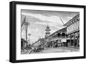 A Street in Guayaquil, Ecuador, 1895-null-Framed Premium Giclee Print