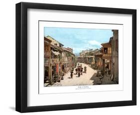 A Street in Hong Kong, 1900-null-Framed Premium Giclee Print