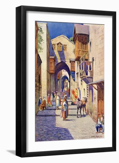 A Street in Jerusalem, C.1910-Harry Morley-Framed Premium Giclee Print