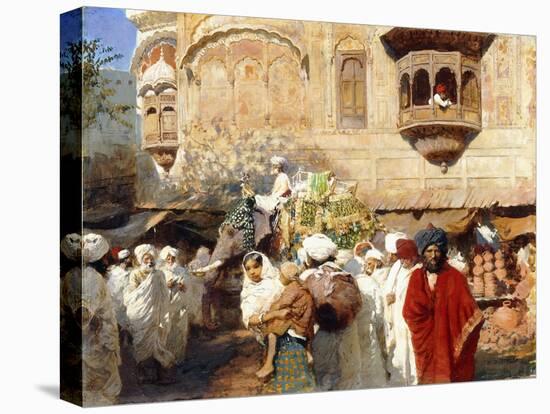 A Street in Jodphur, India-Edwin Lord Weeks-Stretched Canvas