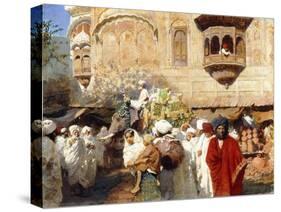 A Street in Jodphur, India-Edwin Lord Weeks-Stretched Canvas