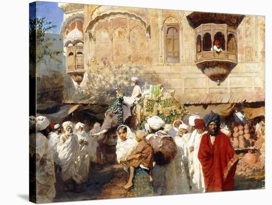 A Street in Jodphur, India-Edwin Lord Weeks-Stretched Canvas