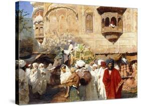 A Street in Jodphur, India-Edwin Lord Weeks-Stretched Canvas