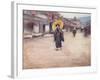 A Street in Kioto-Mortimer Ludington Menpes-Framed Giclee Print