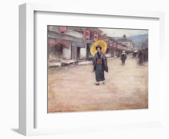 A Street in Kioto-Mortimer Ludington Menpes-Framed Giclee Print