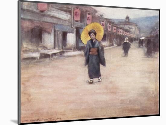 A Street in Kioto-Mortimer Ludington Menpes-Mounted Giclee Print