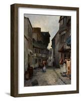 A Street in Landerneau, 1851-Johan Barthold Jongkind-Framed Giclee Print