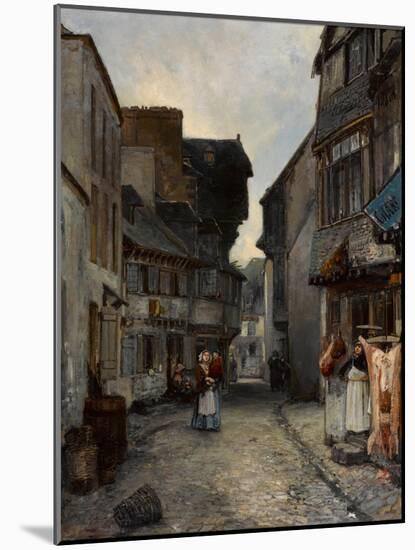 A Street in Landerneau, 1851-Johan Barthold Jongkind-Mounted Giclee Print