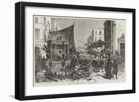 A Street in Naples-Francois Fortune Antoine Ferogio-Framed Giclee Print