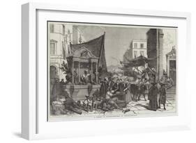 A Street in Naples-Francois Fortune Antoine Ferogio-Framed Giclee Print
