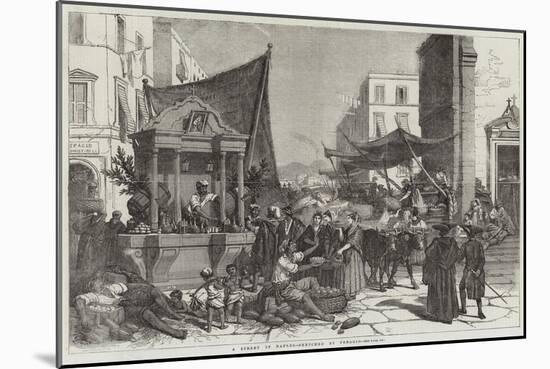 A Street in Naples-Francois Fortune Antoine Ferogio-Mounted Giclee Print