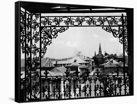 A Street in New Orleans-null-Framed Stretched Canvas
