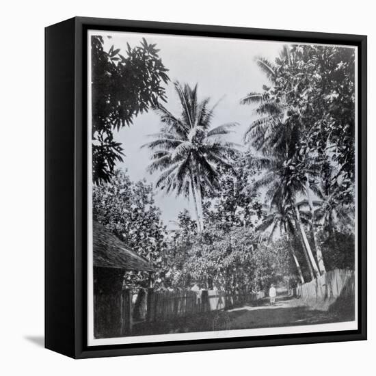 A Street in Papeete, from "Tahiti," Published in London, 1882-Colonel Stuart-wortley-Framed Stretched Canvas