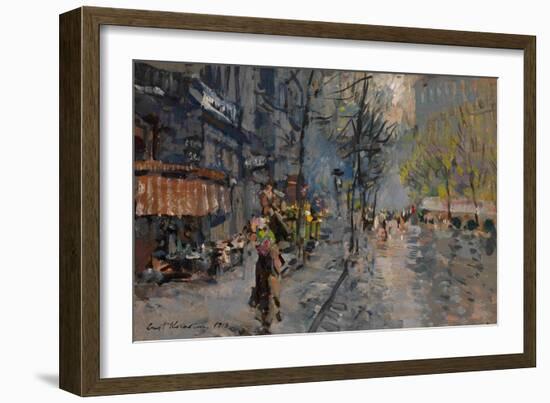 A Street in Paris, 1918-Konstantin Alexeyevich Korovin-Framed Giclee Print