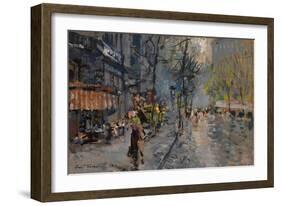 A Street in Paris, 1918-Konstantin Alexeyevich Korovin-Framed Giclee Print