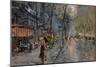 A Street in Paris, 1918-Konstantin Alexeyevich Korovin-Mounted Giclee Print