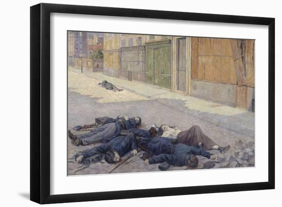 A Street in Paris in May 1871, 1903-1905-Maximilien Luce-Framed Giclee Print