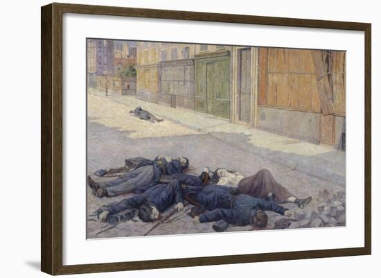 A Street in Paris in May 1871, 1903-1905-Maximilien Luce-Framed Giclee Print