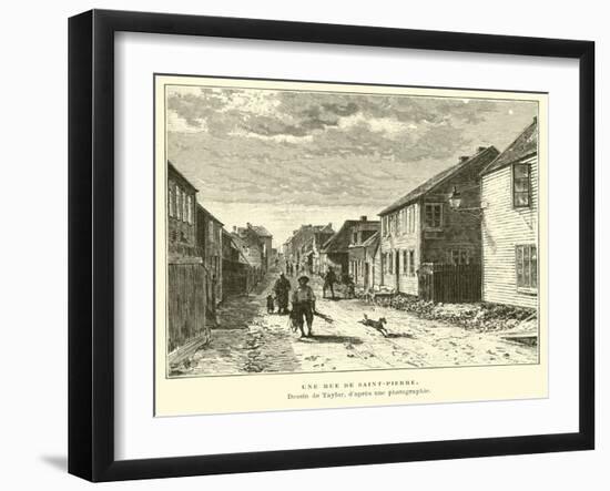 A Street in Saint-Pierre, Saint Pierre and Miquelon-null-Framed Giclee Print