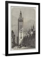 A Street in Seville, Spain, the Giralda-Samuel Read-Framed Giclee Print