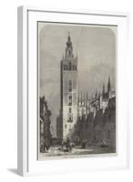 A Street in Seville, Spain, the Giralda-Samuel Read-Framed Giclee Print