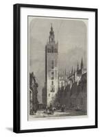 A Street in Seville, Spain, the Giralda-Samuel Read-Framed Giclee Print