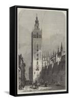 A Street in Seville, Spain, the Giralda-Samuel Read-Framed Stretched Canvas