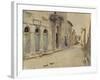 A Street in Spain (Watercolour over Graphite with Touches of Bodycolour)-John Singer Sargent-Framed Giclee Print