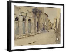 A Street in Spain (Watercolour over Graphite with Touches of Bodycolour)-John Singer Sargent-Framed Giclee Print