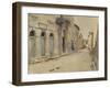 A Street in Spain (Watercolour over Graphite with Touches of Bodycolour)-John Singer Sargent-Framed Giclee Print