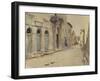 A Street in Spain (Watercolour over Graphite with Touches of Bodycolour)-John Singer Sargent-Framed Giclee Print