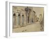 A Street in Spain (Watercolour over Graphite with Touches of Bodycolour)-John Singer Sargent-Framed Giclee Print